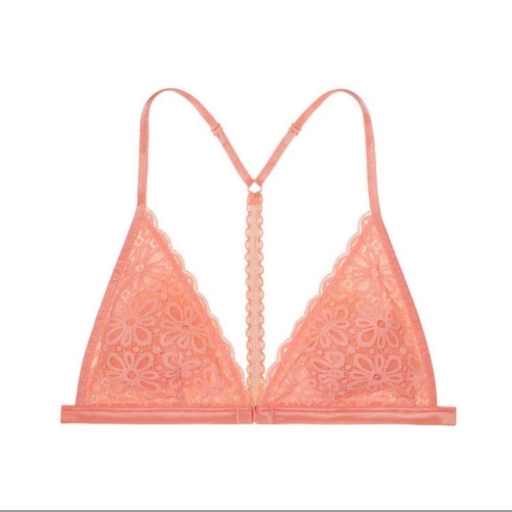 Victoria’s Secret Front Close Daisy Lace T-Back Bralette - Picture 3 of 6